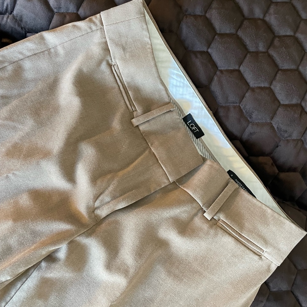 LOFT tan lined trouser